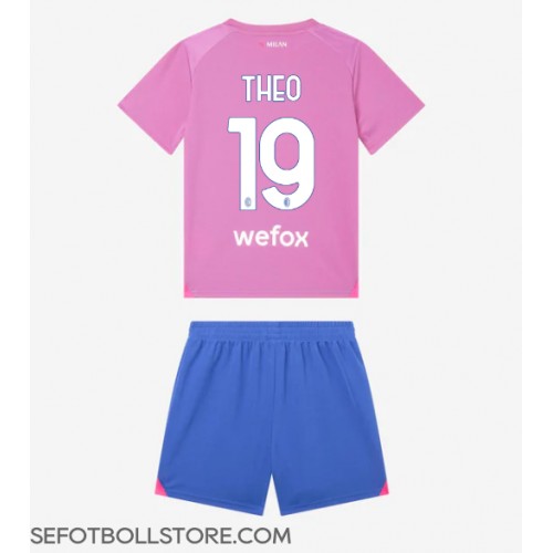 AC Milan Theo Hernandez #19 Replika babykläder Tredjeställ Barn 2023-24 Kortärmad (+ korta byxor)